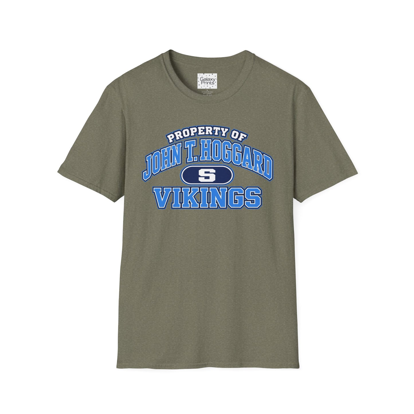 Property of JTH Vikings T‑Shirt S — Viking in Power Circle back - Hoggard School Spirit Tee