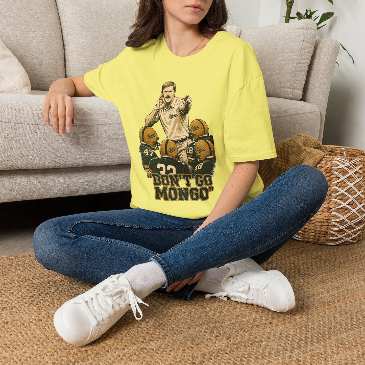 Lees-McRae College Bobcats Vintage Football T-Shirt — Coach Bryan "Don't Go MONDO" - Forever Undefeated