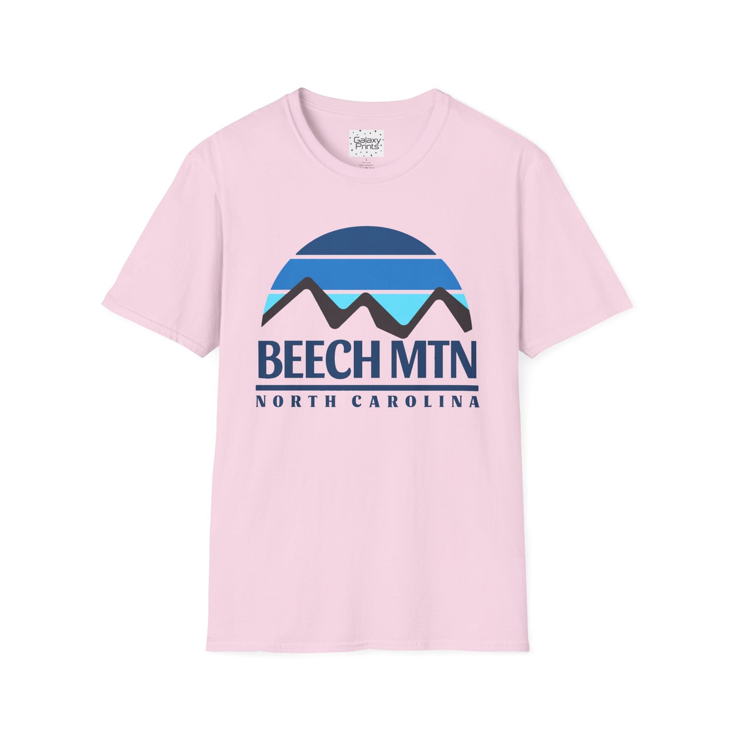 Beech Mtn North Carolina Graphic T-Shirt — Retro Tri Blue Moon Mountain Tee