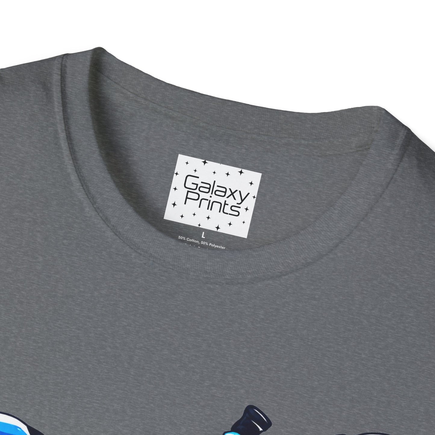 Skydiver Graphic T-Shirt — Blue Freefall Parachute Design