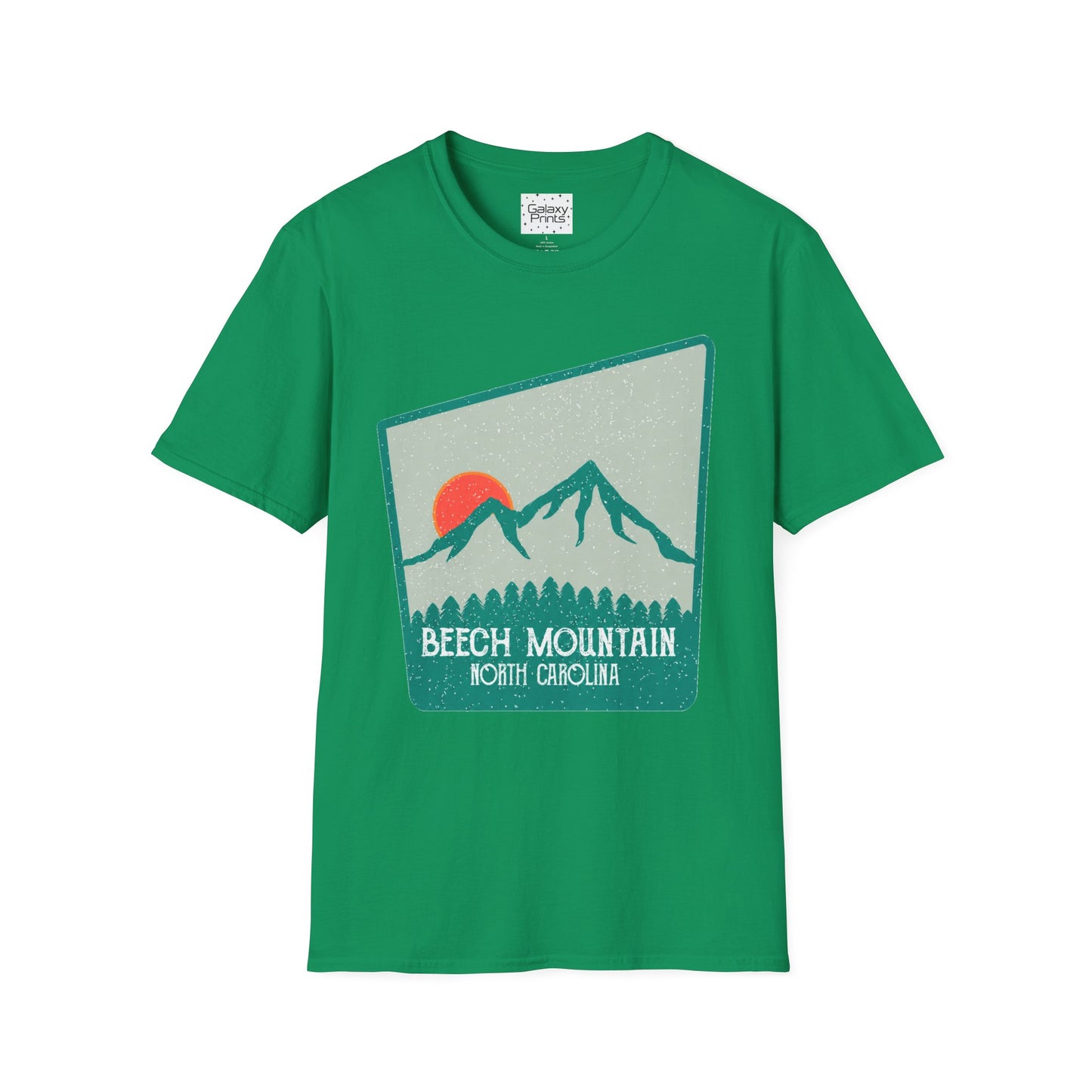 Beech Mountain NC Let it Snow T-Shirt — Retro Mountain Sunrise Snow Tee