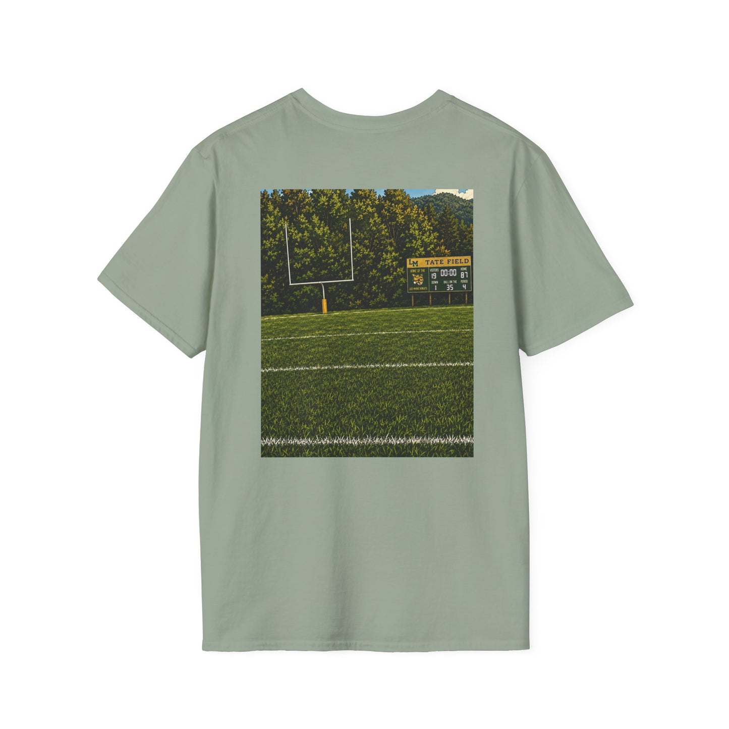 Tate Football Field Photo T-Shirt — Vintage LMC Football Graphic Tee