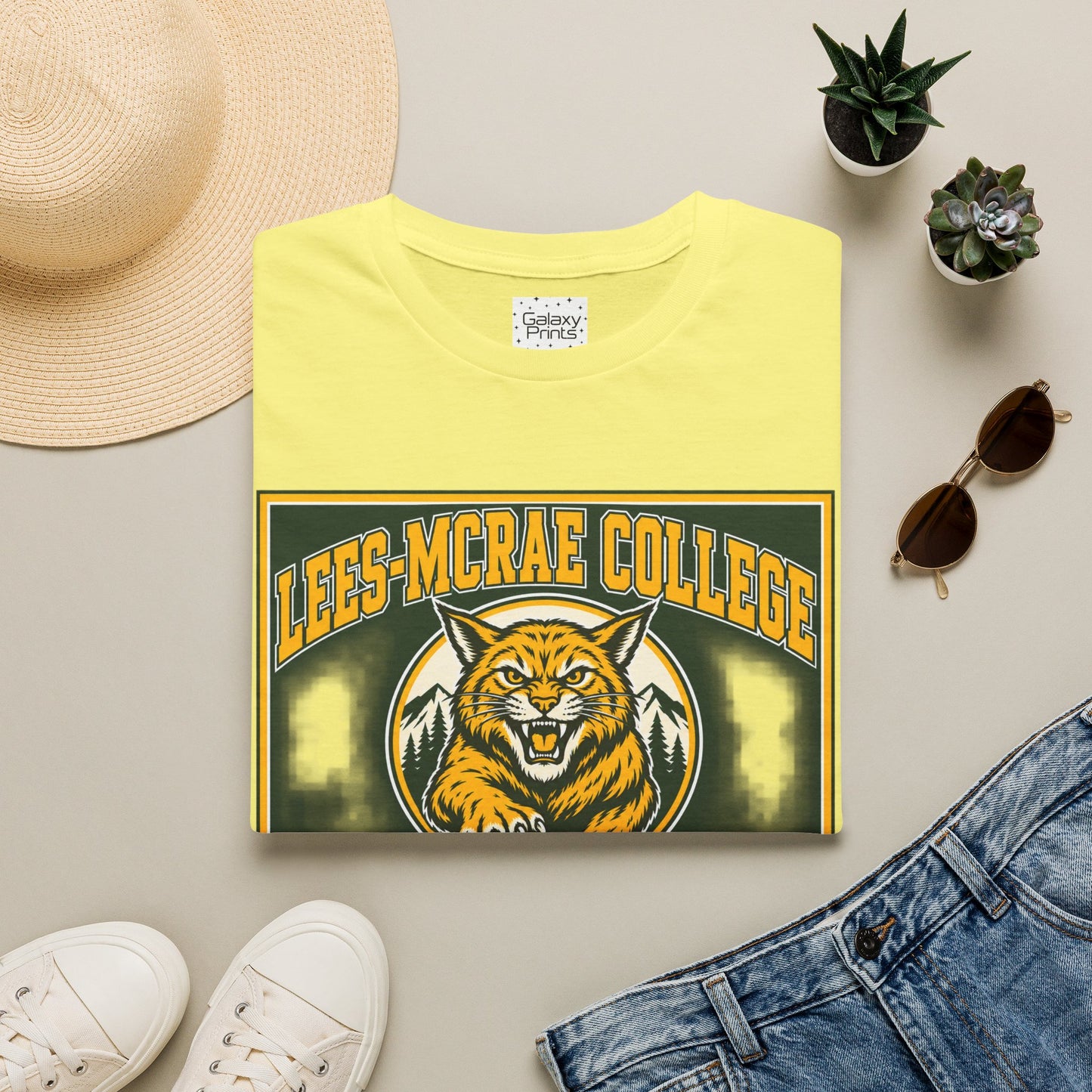 Lees-McRae College Bobcats Vintage Football T-Shirt — Retro Wily Bobcat