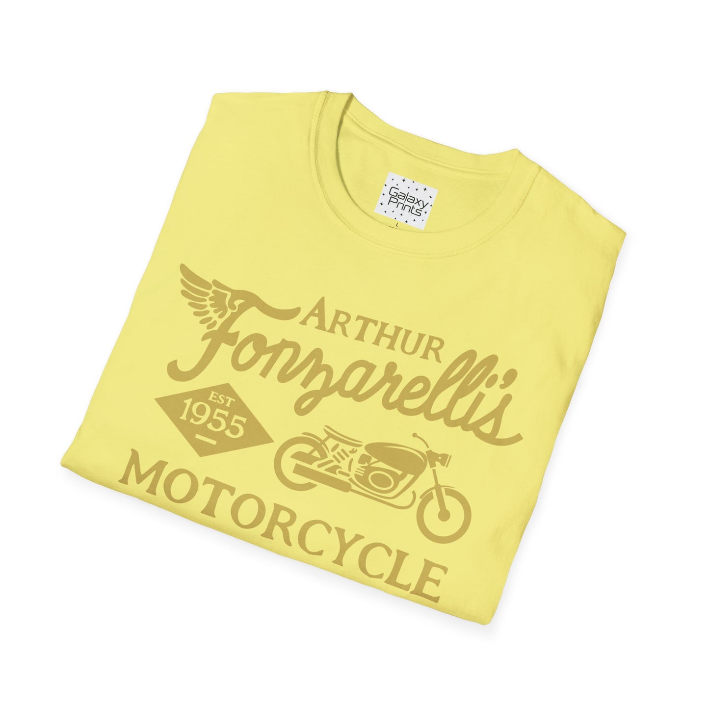 Unisex T-Shirt - POP Culture - 'Arthur Fonzarelli's Motorcycle Service & Repair Shop T-shirt from the Hit TV Show HAPPY DAYS - Fonzie - The Fonz'