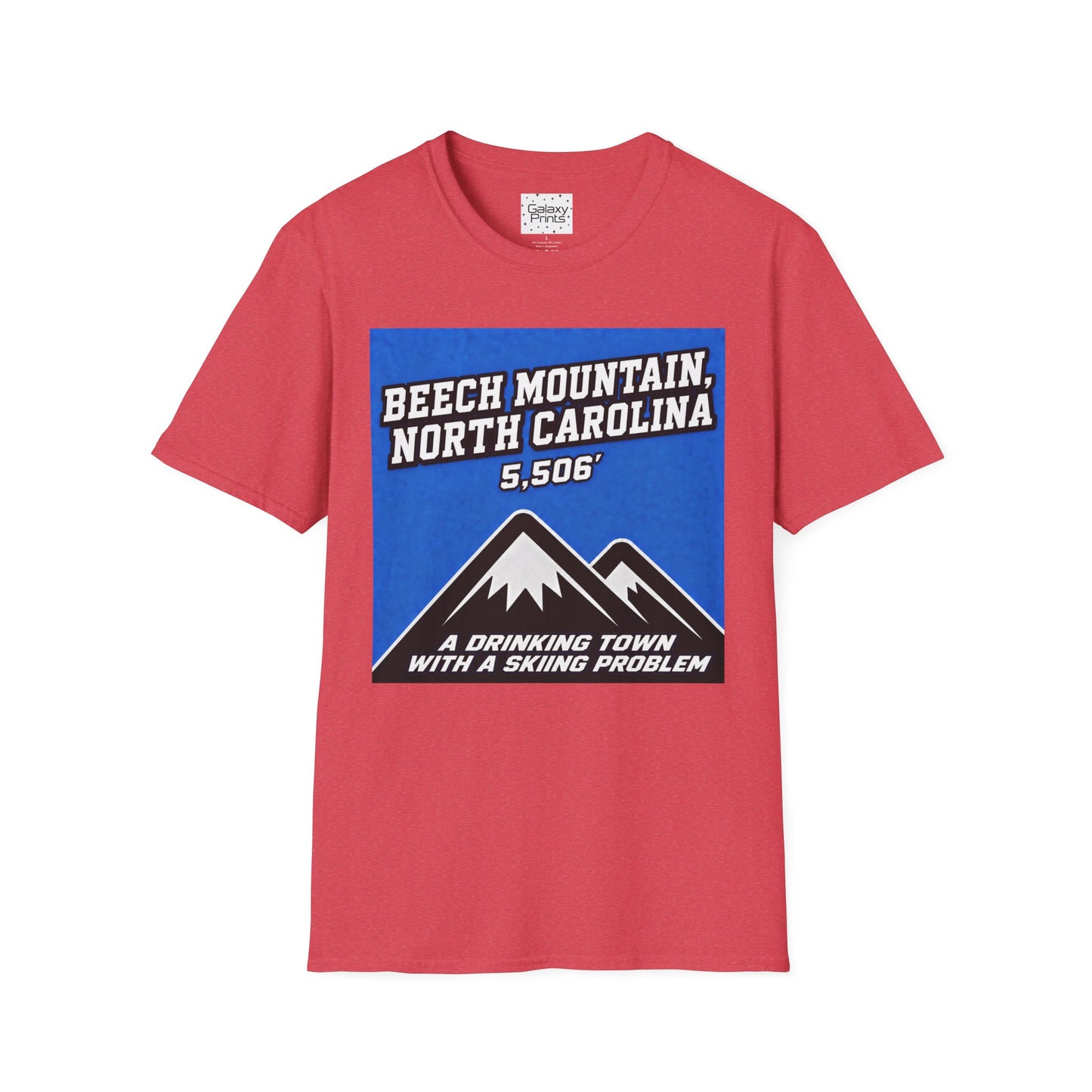 Beech Mountain North Carolina T-Shirt – 5,506' Drinking Town with Skiing Problem - Graphic Tee