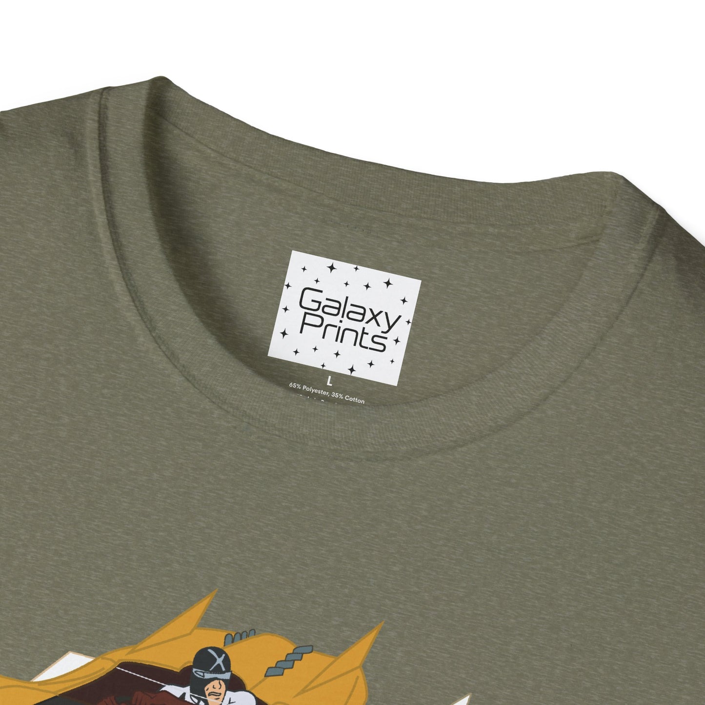 Unisex T-Shirt - POP Culture - 'The MACH 5 and Racer X from the Cartoon SPEED RACER - Go Speed Racer, Go Speed Racer, Go Speed Racer, Goooo'