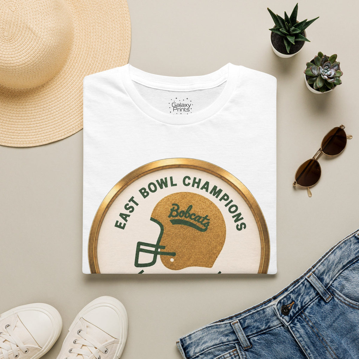 LMC Football Champions T‑Shirt — “East Bowl and National Champions” Vintage Helmet Design