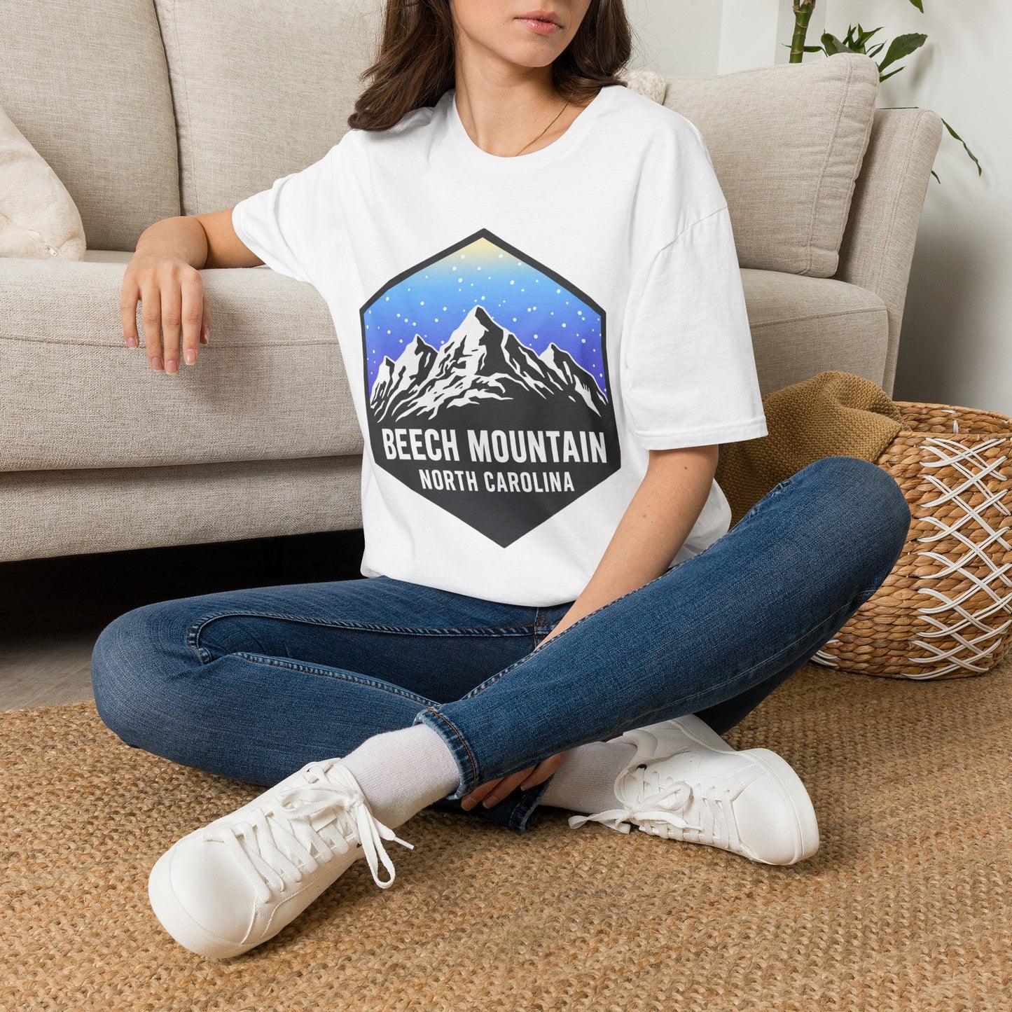 Mountain Blue Diamond T‑Shirt — Beech Mountain North Carolina Graphic Tee