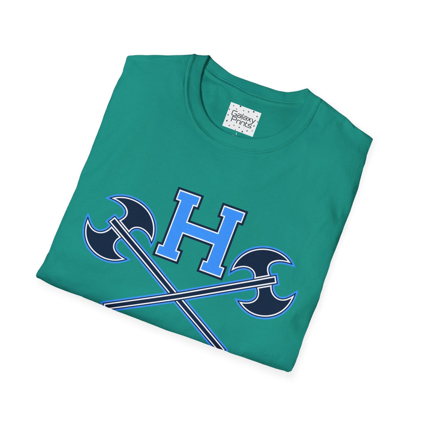 Hoggard - H w/ Axes T-Shirt – Blue 'H' with Crossed Battle Axes Graphic Spirit Tee