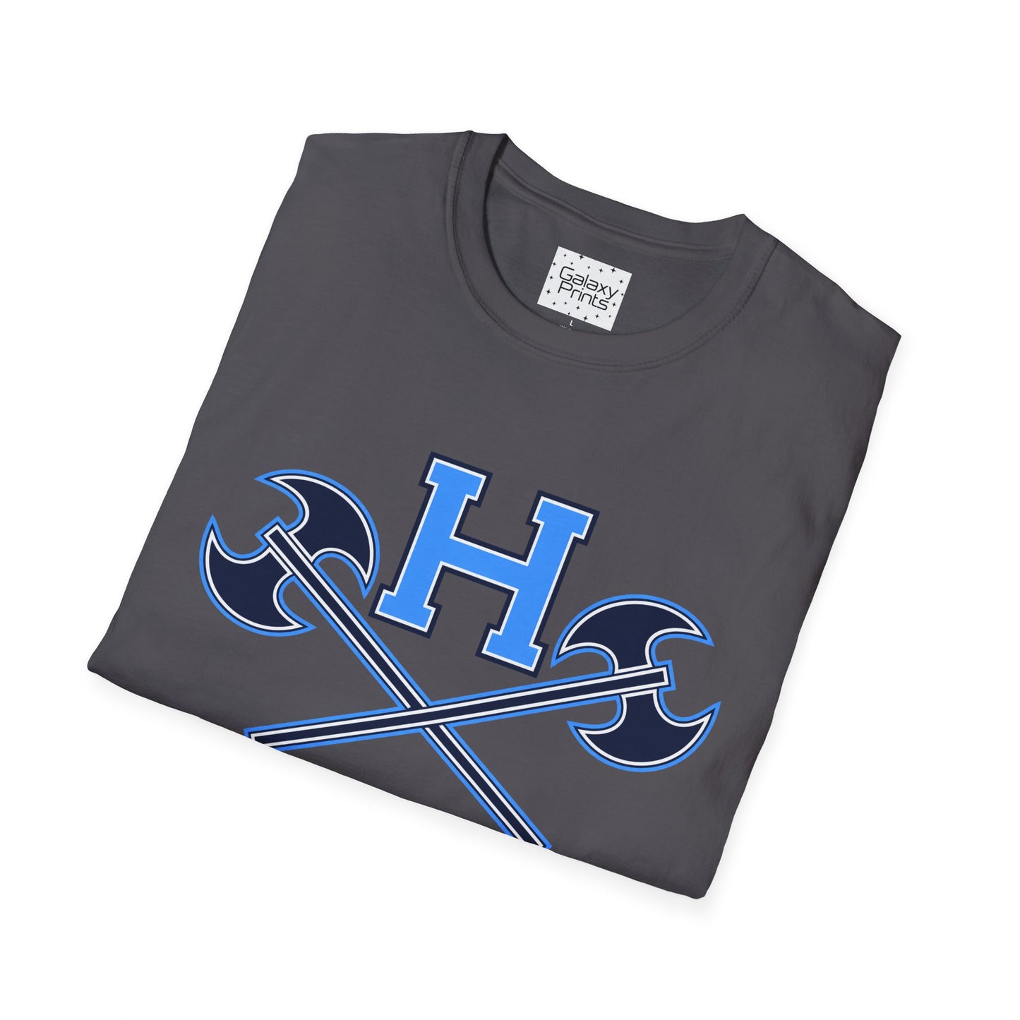 Hoggard - H w/ Axes T-Shirt – Blue 'H' with Crossed Battle Axes Graphic Spirit Tee