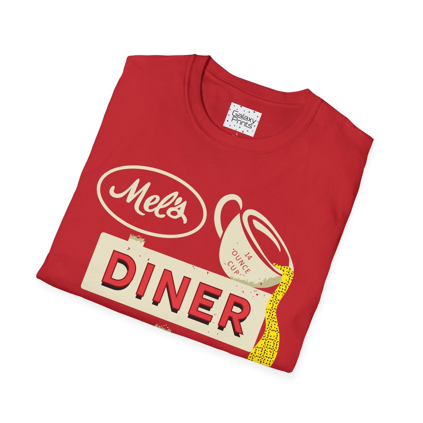 Unisex T-Shirt - POP Culture - 'Mel's Diner Phoenix, AX from the Sitcom Alice - Kiss my grits Mel'