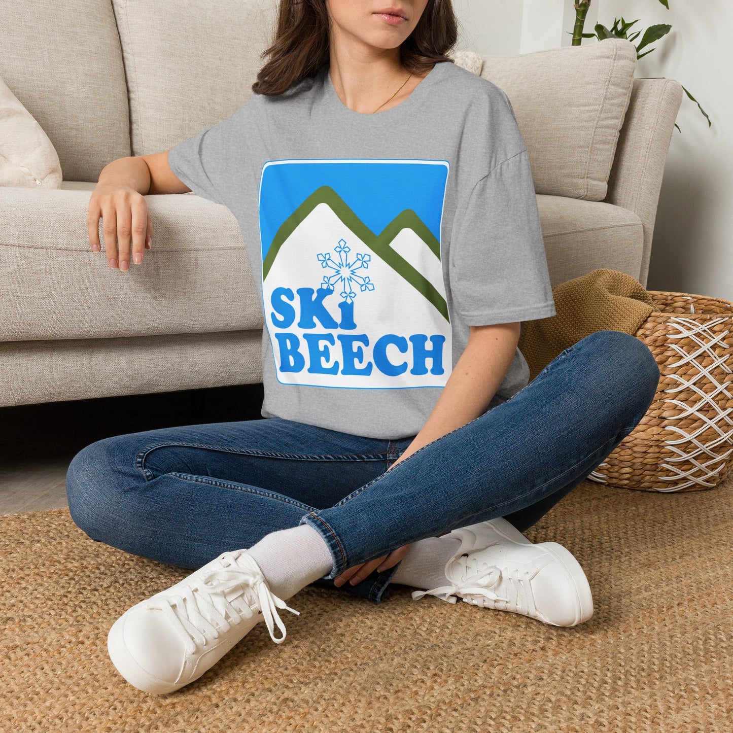 Retro Ski Beech T‑Shirt — Vintage Beech Mountain Snowflake Ski Tee