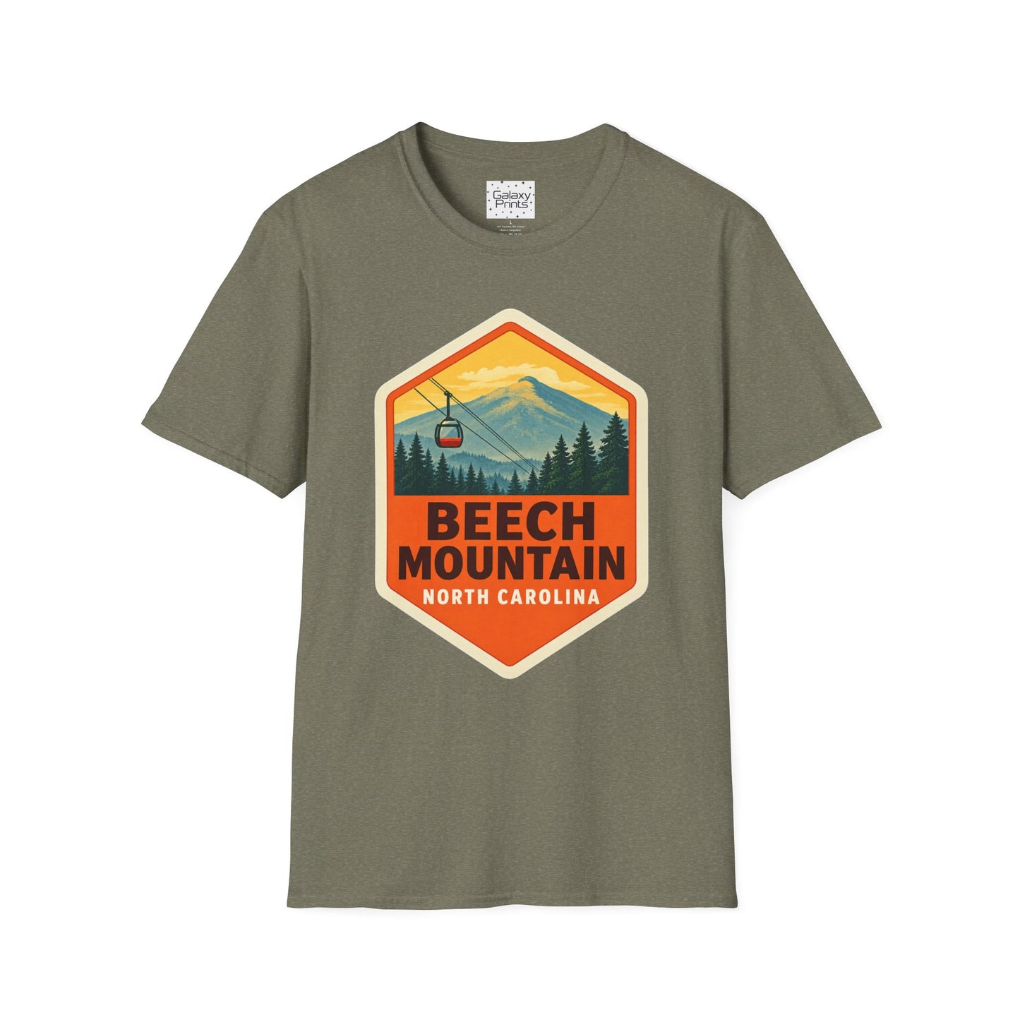 Beech Mountain NC Graphic T-Shirt Diamond — Mountain Ski Lift Vintage look