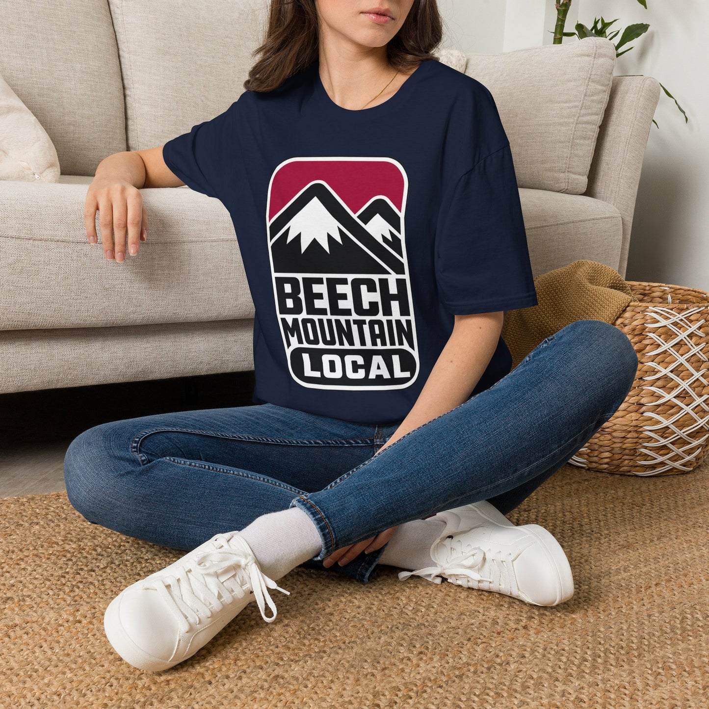 Beech Mountain Local T-Shirt - Retro Mountain Badge Graphic