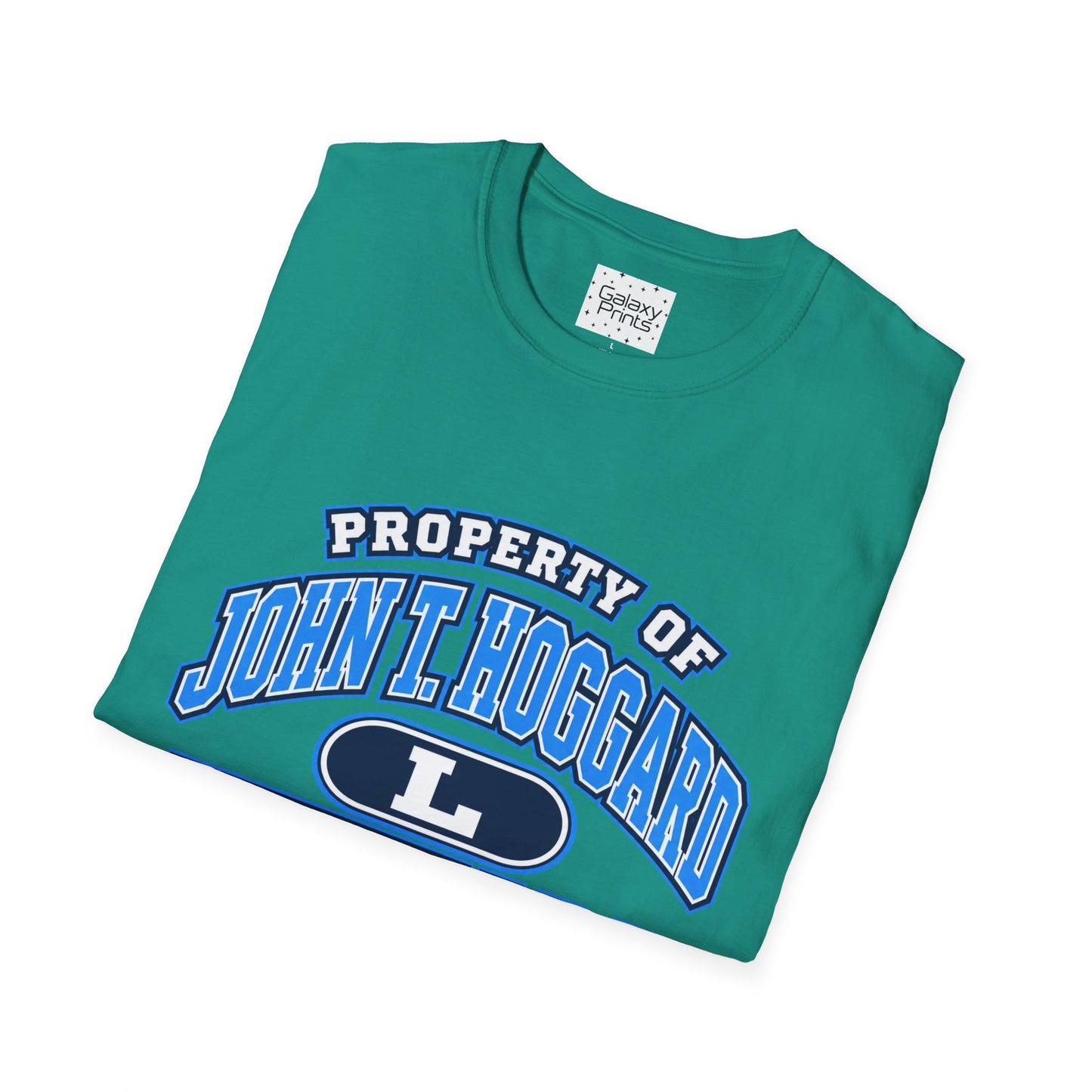 Property of JTH Vikings T‑Shirt L — Viking in Power Circle back - Hoggard School Spirit Tee