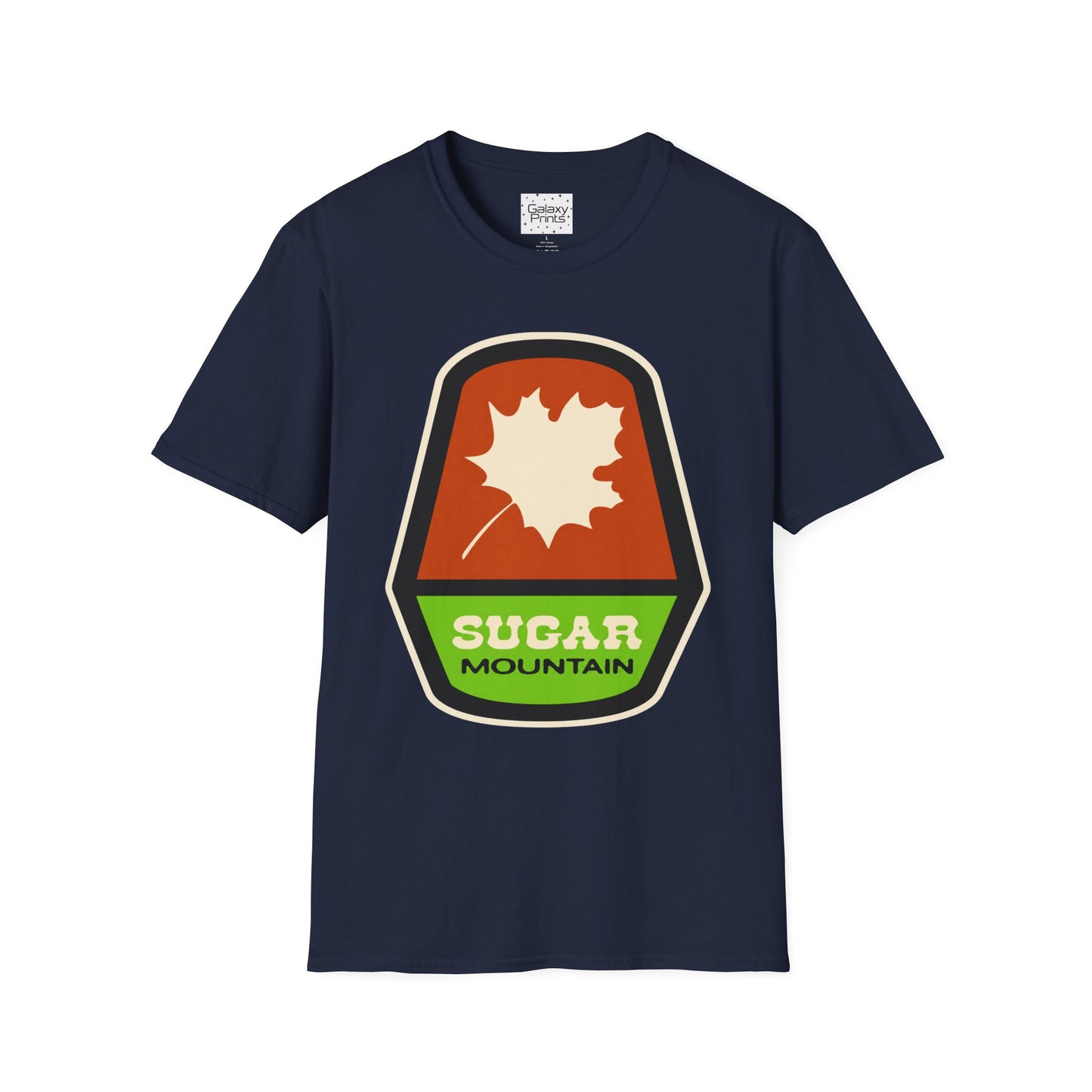 Sugar Mountain Ski Maple Leaf T-Shirt - Retro Throw Back to the 80's
