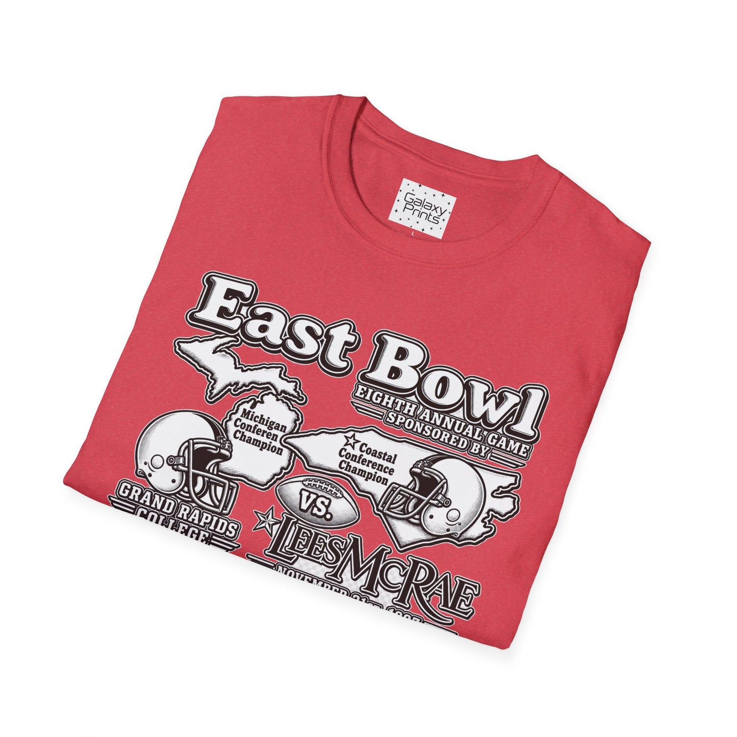 1987 East Bowl Vintage Football T-Shirt — Retro Game Day Tee (East Bowl, Lees McRae)