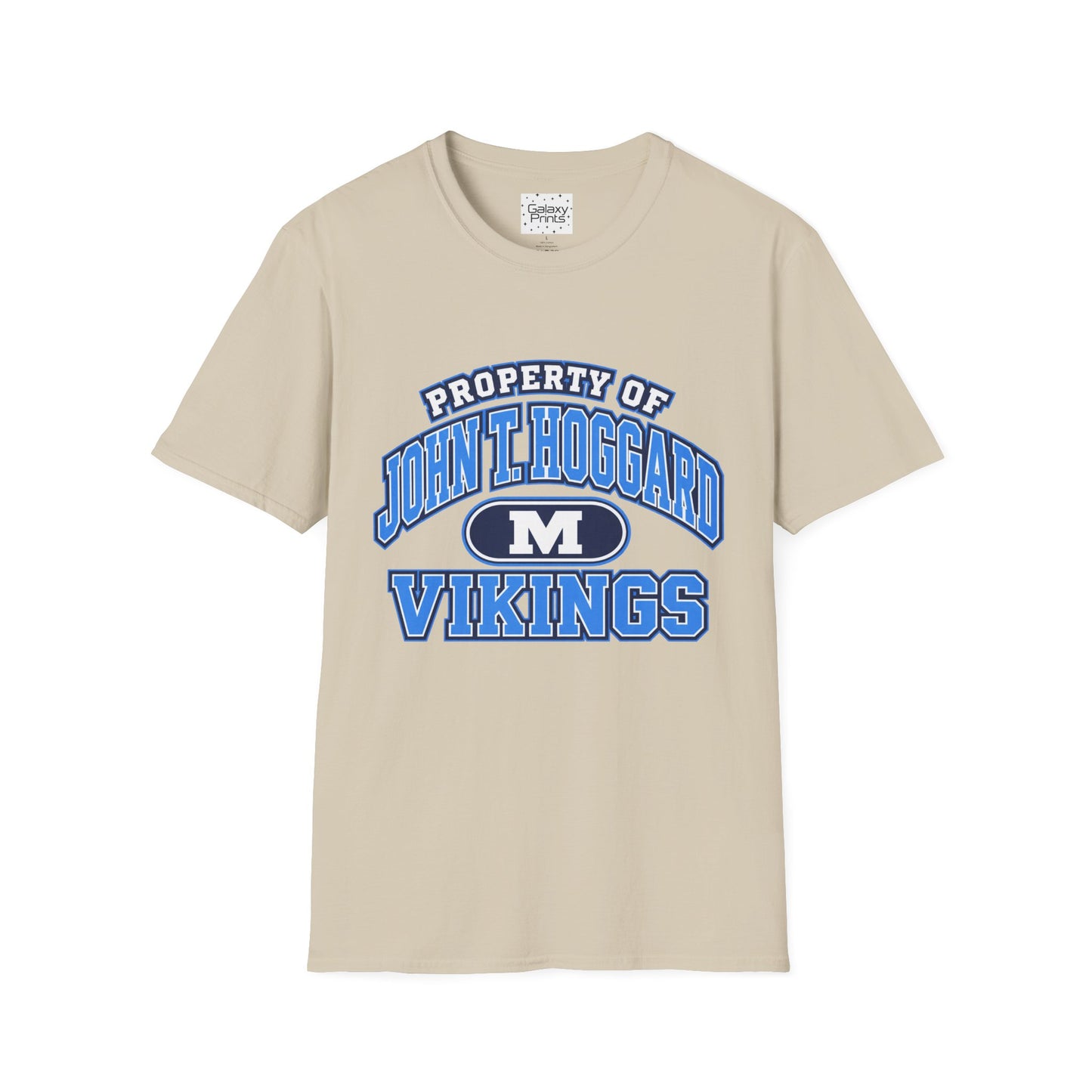 Property of JTH Vikings T‑Shirt M — Viking in Power Circle back - Hoggard School Spirit Tee