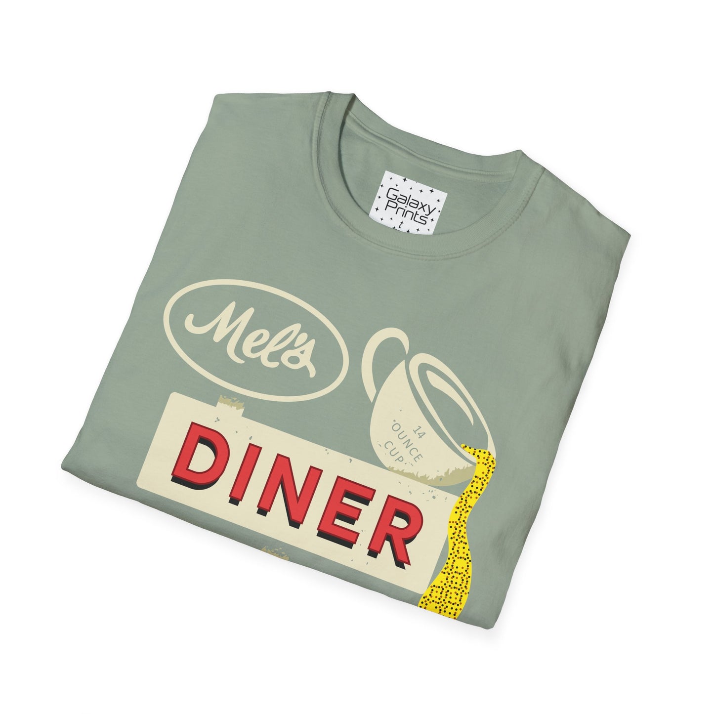 Unisex T-Shirt - POP Culture - 'Mel's Diner Phoenix, AX from the Sitcom Alice - Kiss my grits Mel'