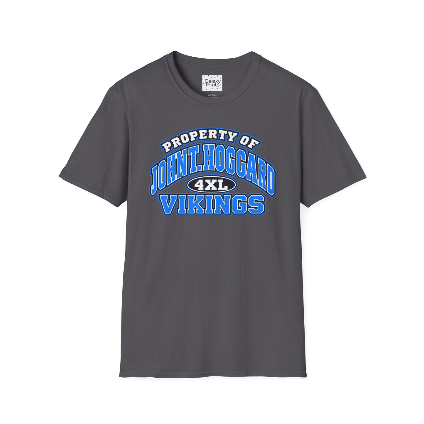 Property of JTH Vikings T‑Shirt 4XL — Viking in Power Circle back - Hoggard School Spirit Tee