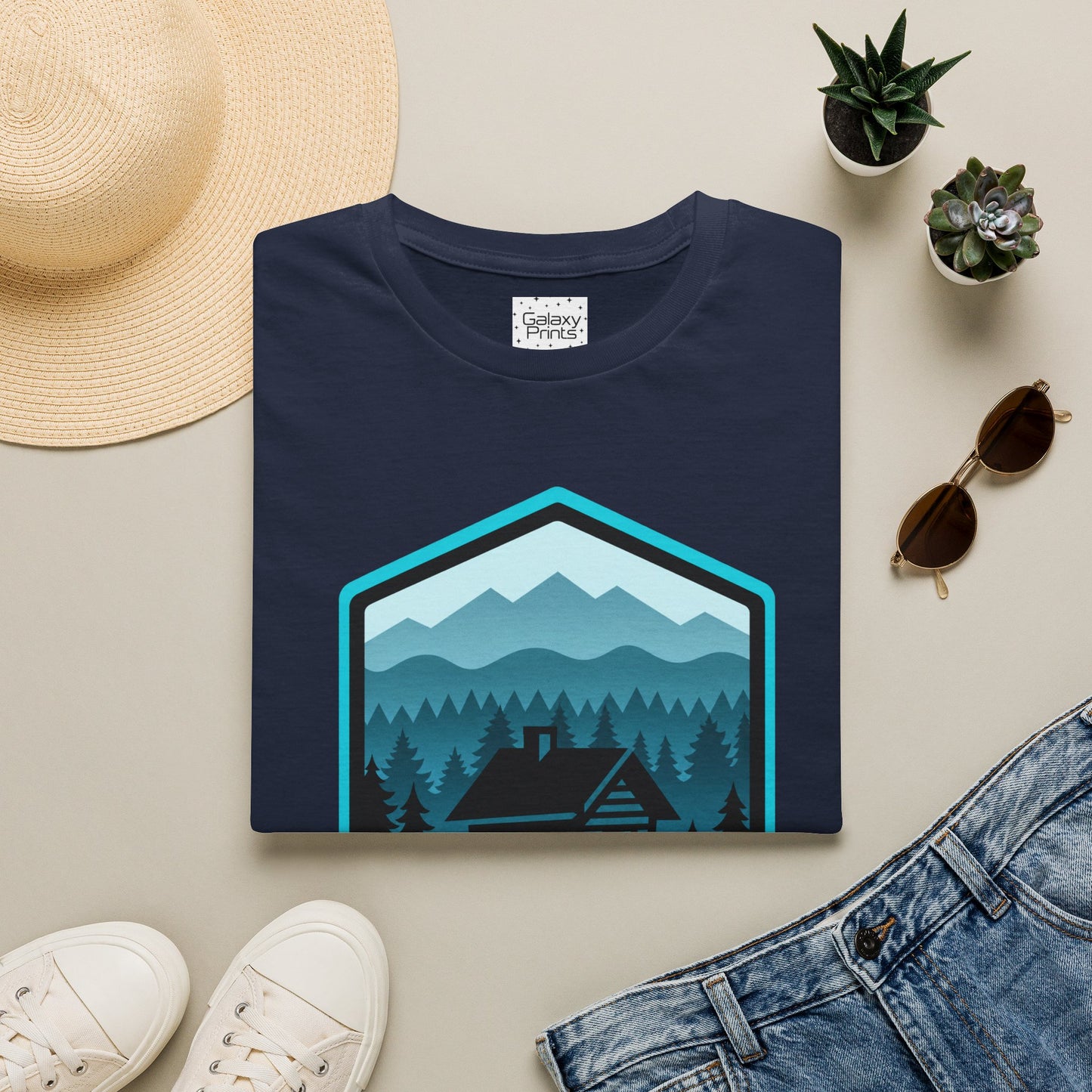 Beech Mountain North Carolina Cabin Tee — Mountain Cabin Graphic T-Shirt