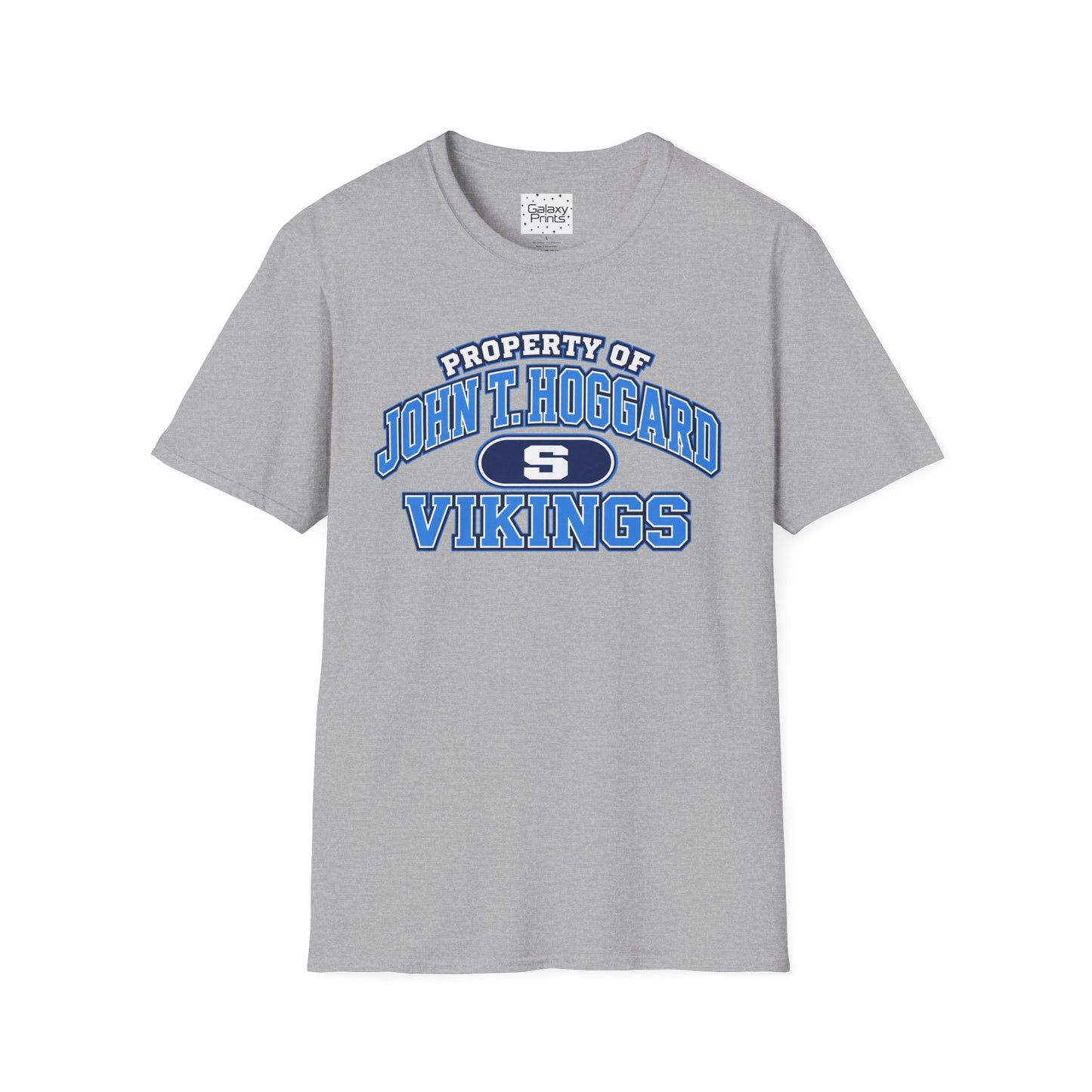Property of JTH Vikings T‑Shirt S — Viking in Power Circle back - Hoggard School Spirit Tee
