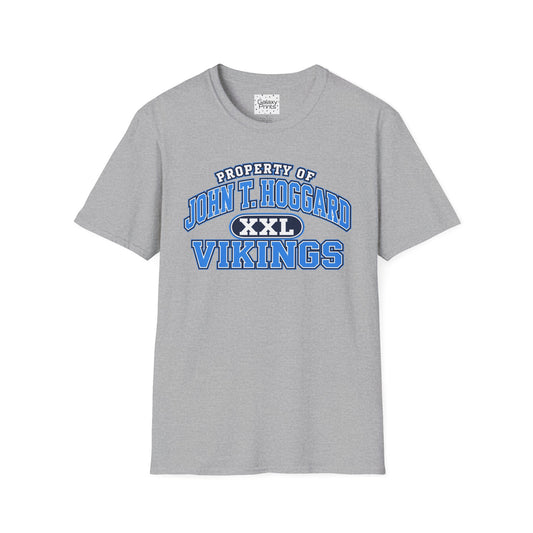 Property of JTH Vikings T‑Shirt XXL — Viking in Power Circle back - Hoggard School Spirit Tee