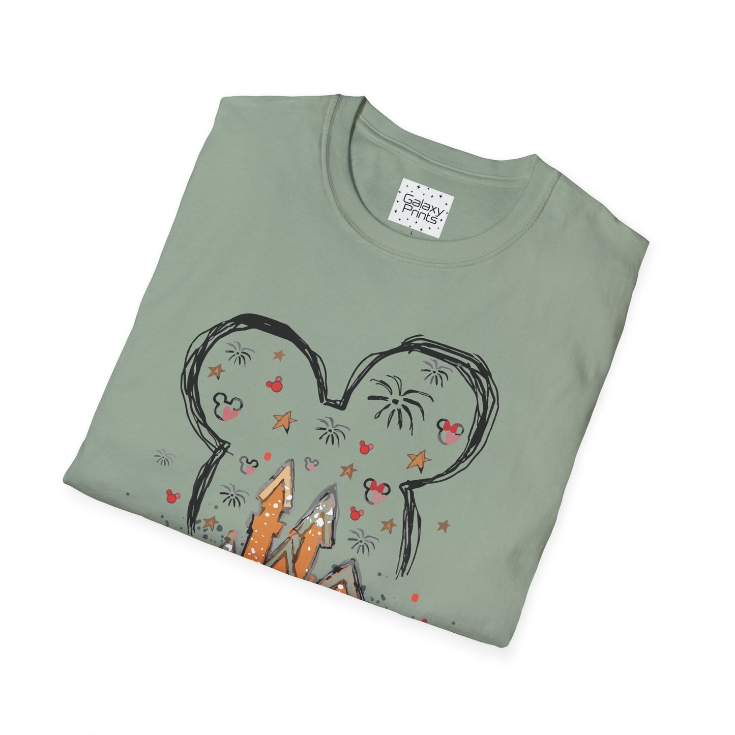 Unisex T-Shirt - DISNEY Inspired - 'Gingerbread Princess Castle with Fireworks'