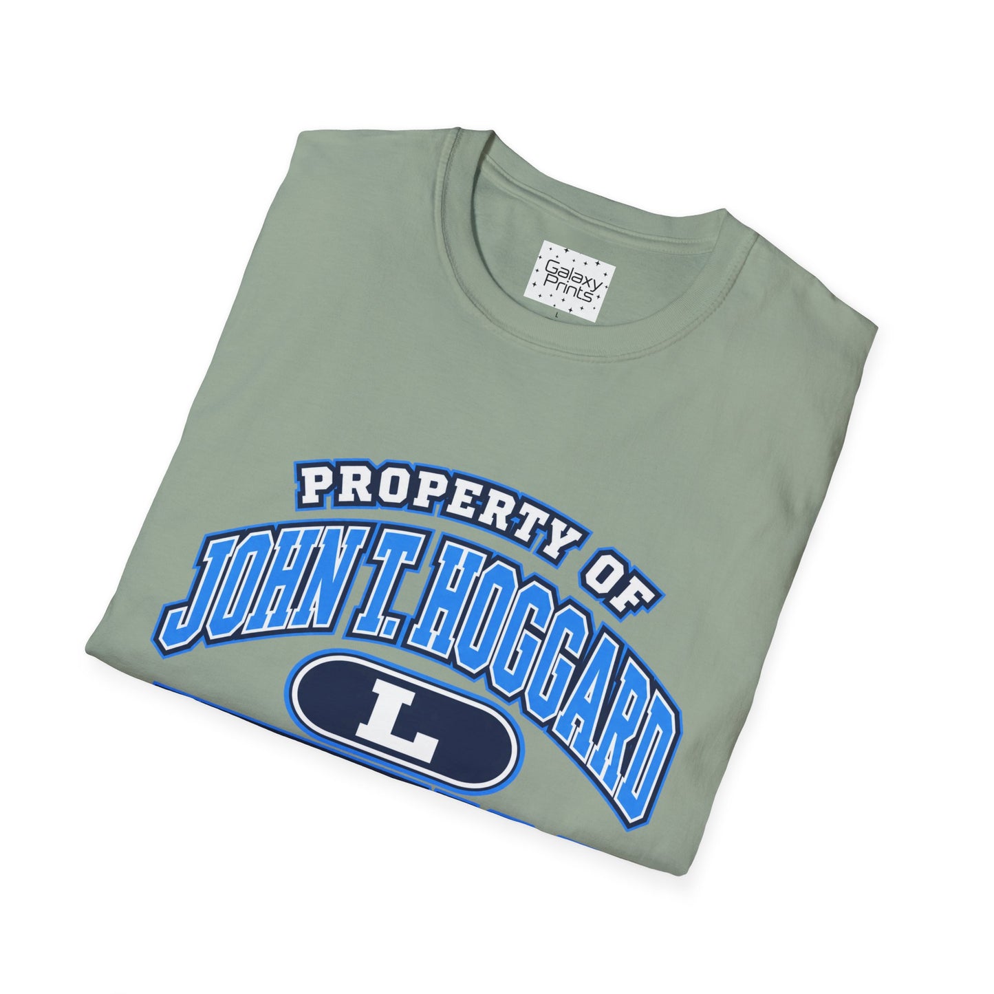Property of JTH Vikings T‑Shirt L — Viking in Power Circle back - Hoggard School Spirit Tee