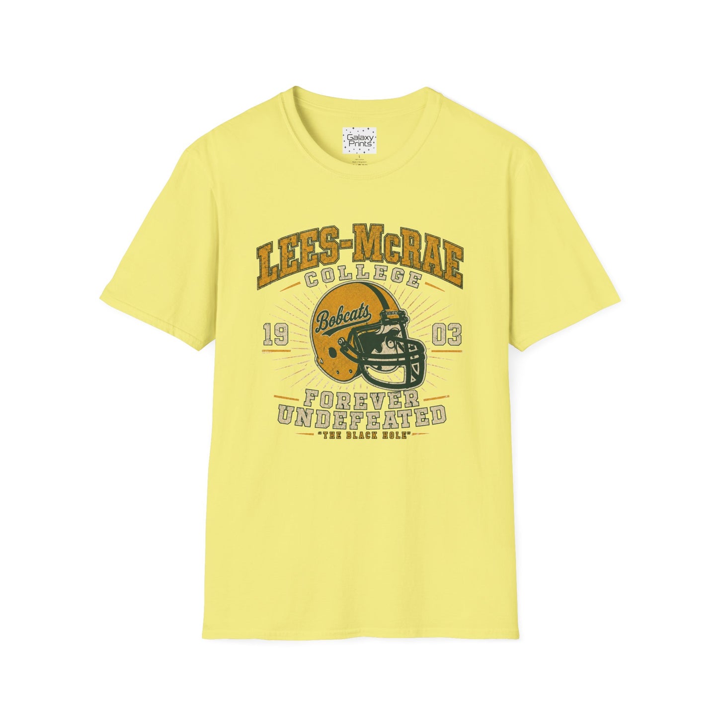 Lees-McRae College Bobcats Vintage Football T-Shirt — Forever Undefeated - The Black Hole