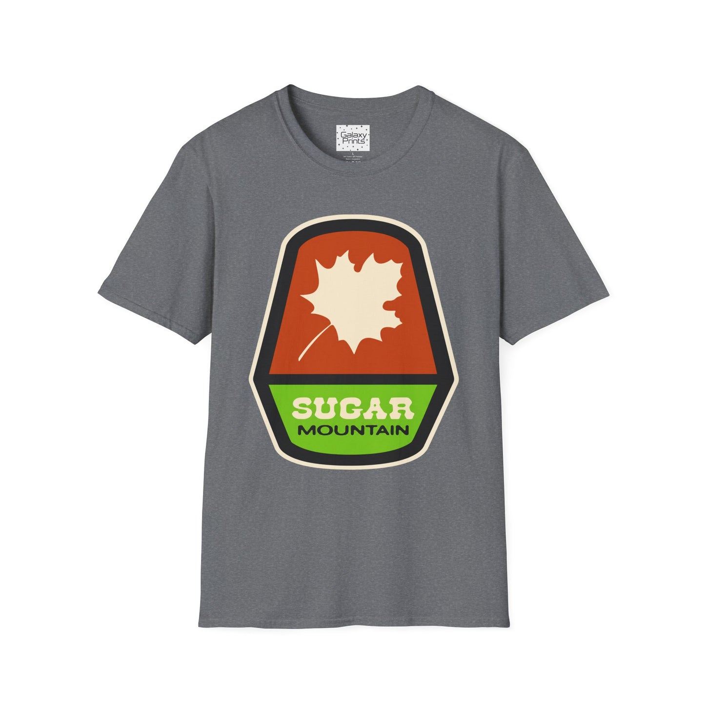 Sugar Mountain Ski Maple Leaf T-Shirt - Retro Throw Back to the 80's