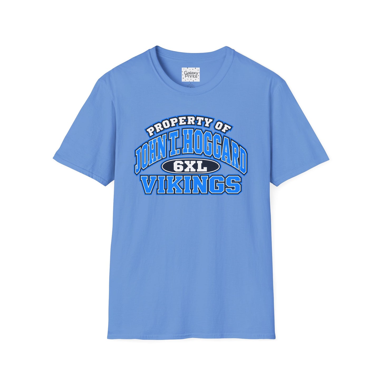 Property of JTH Vikings T‑Shirt 6XL — Viking in Power Circle back - Hoggard School Spirit Tee