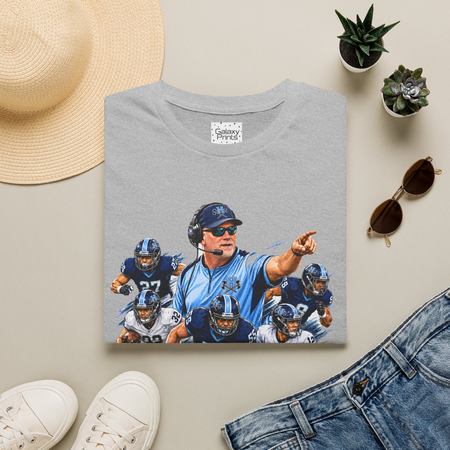 Hoggard Vikings Inspired - 1TEAM 1FAM -2  - Viking Helmet - Unisex T-Shirt 2