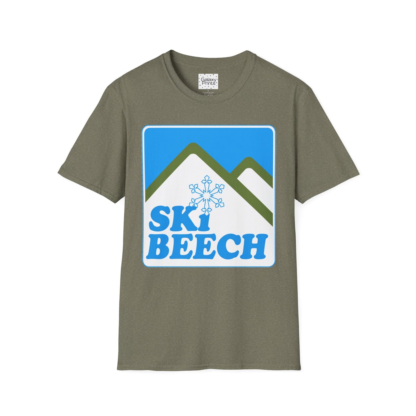 Retro Ski Beech T‑Shirt — Vintage Beech Mountain Snowflake Ski Tee