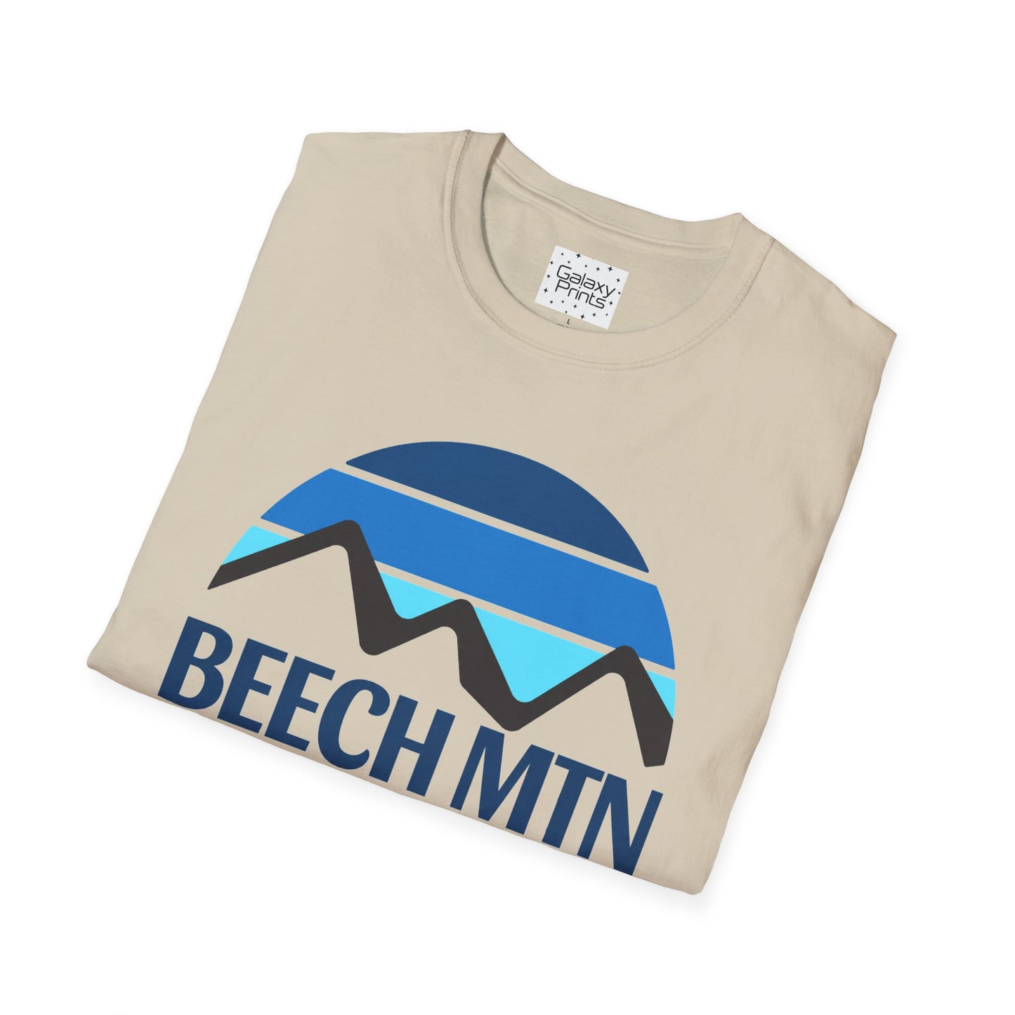 Beech Mtn North Carolina Graphic T-Shirt — Retro Tri Blue Moon Mountain Tee