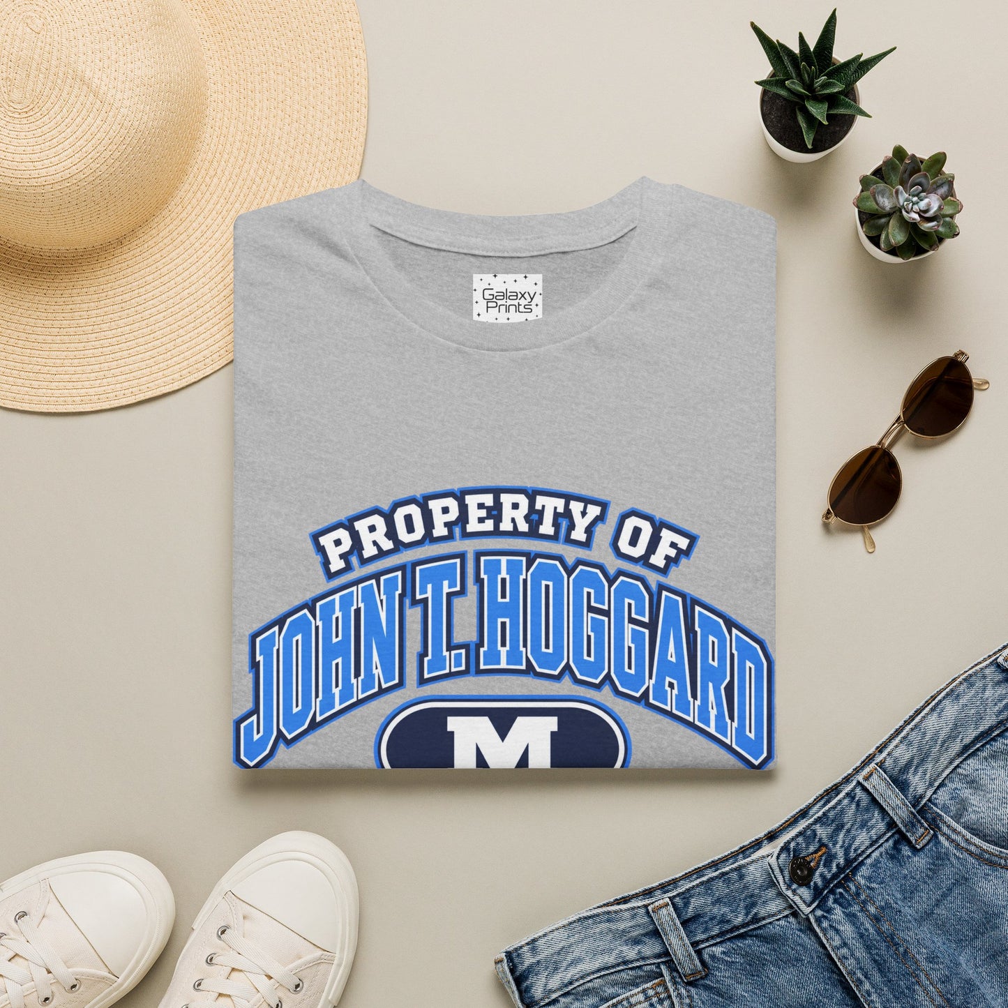 Property of JTH Vikings T‑Shirt M — Viking in Power Circle back - Hoggard School Spirit Tee