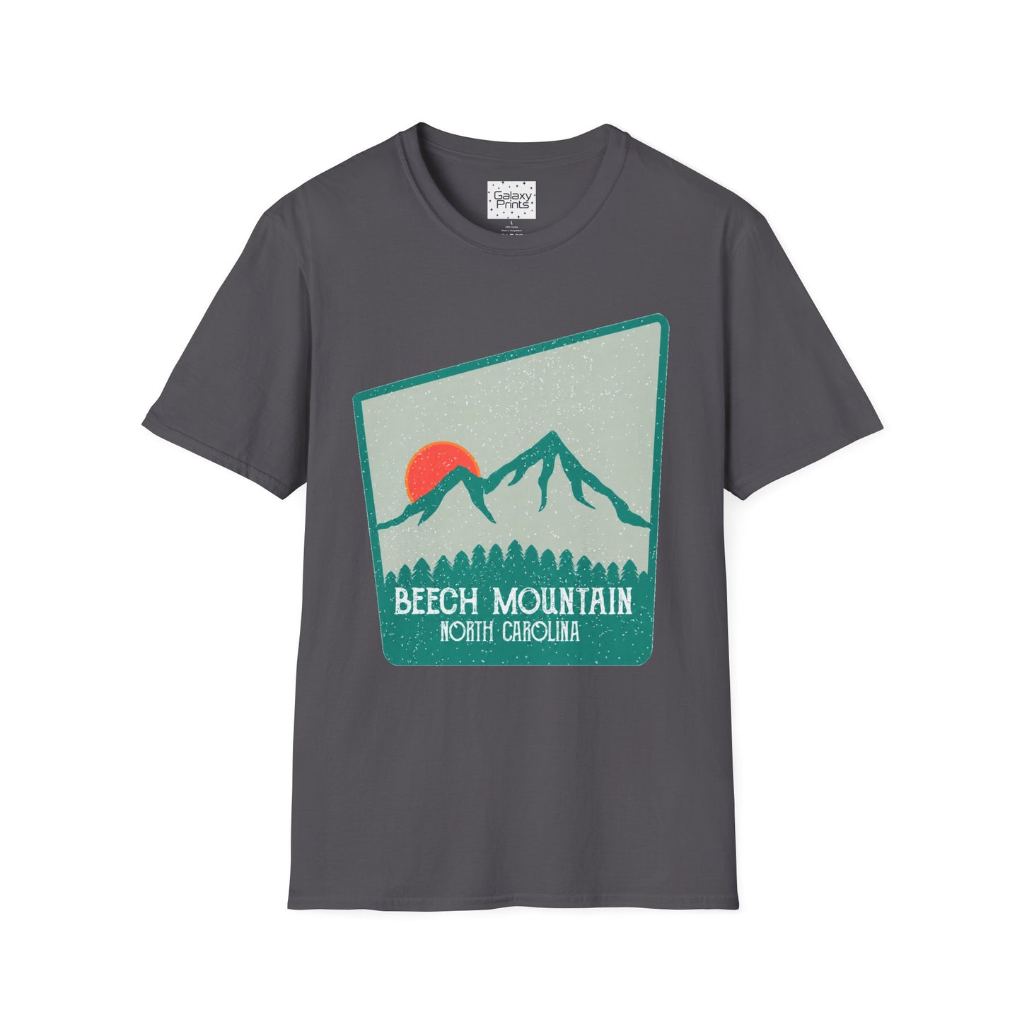 Beech Mountain NC Let it Snow T-Shirt — Retro Mountain Sunrise Snow Tee