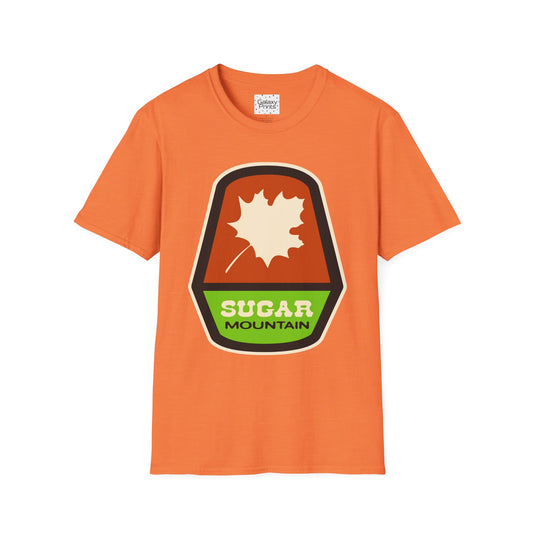Sugar Mountain Ski Maple Leaf T-Shirt - Retro Throw Back to the 80's