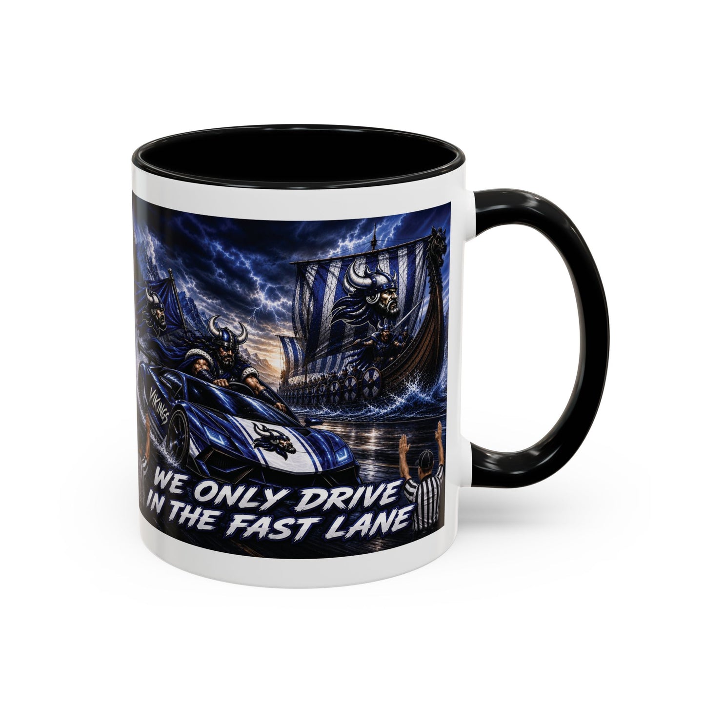 Hoggard Vikings Stylish Accent Coffee Mug  "Race to another Ship" and "Dive in the fast lane"- Perfect for Daily Brew & Gifts
