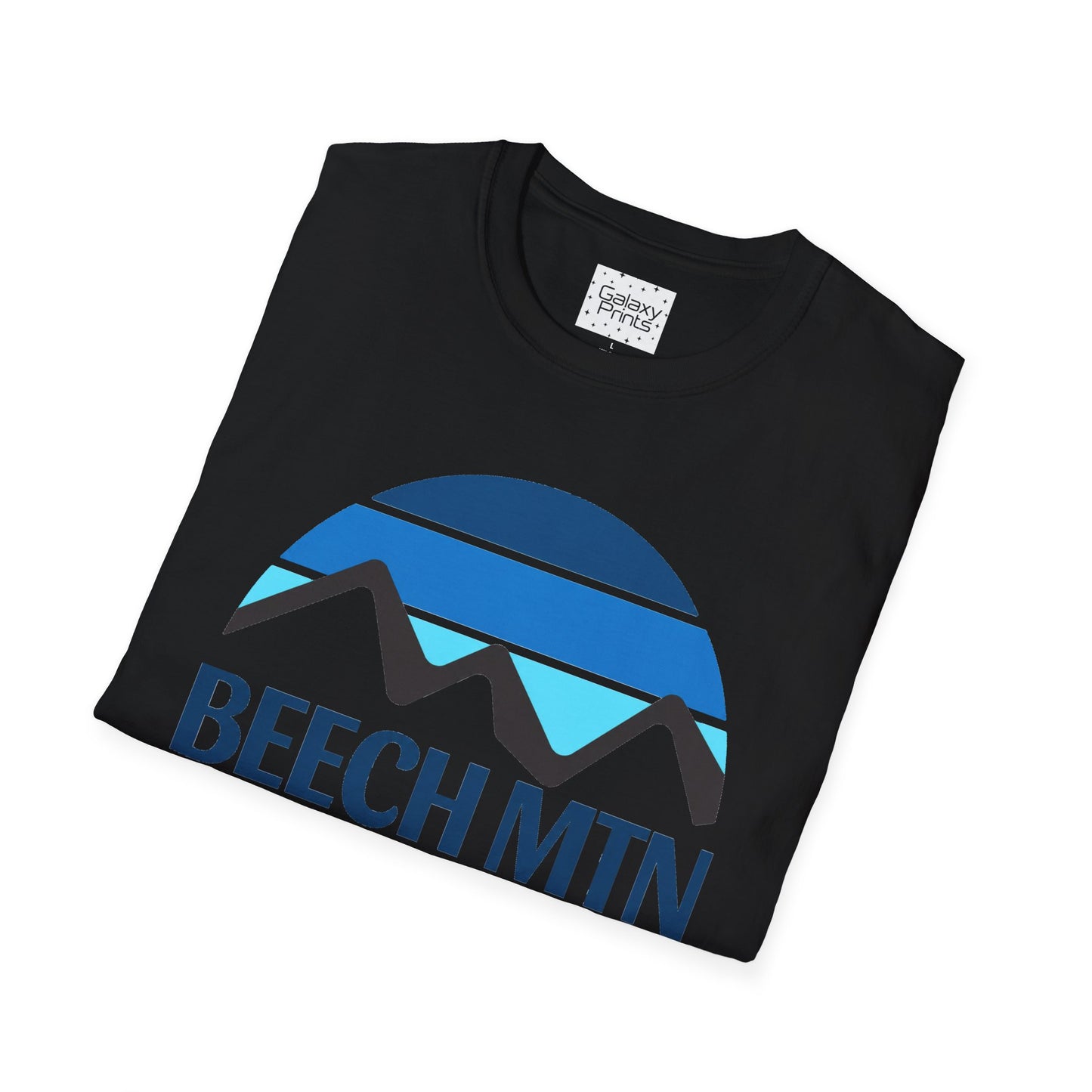 Beech Mtn North Carolina Graphic T-Shirt — Retro Tri Blue Moon Mountain Tee