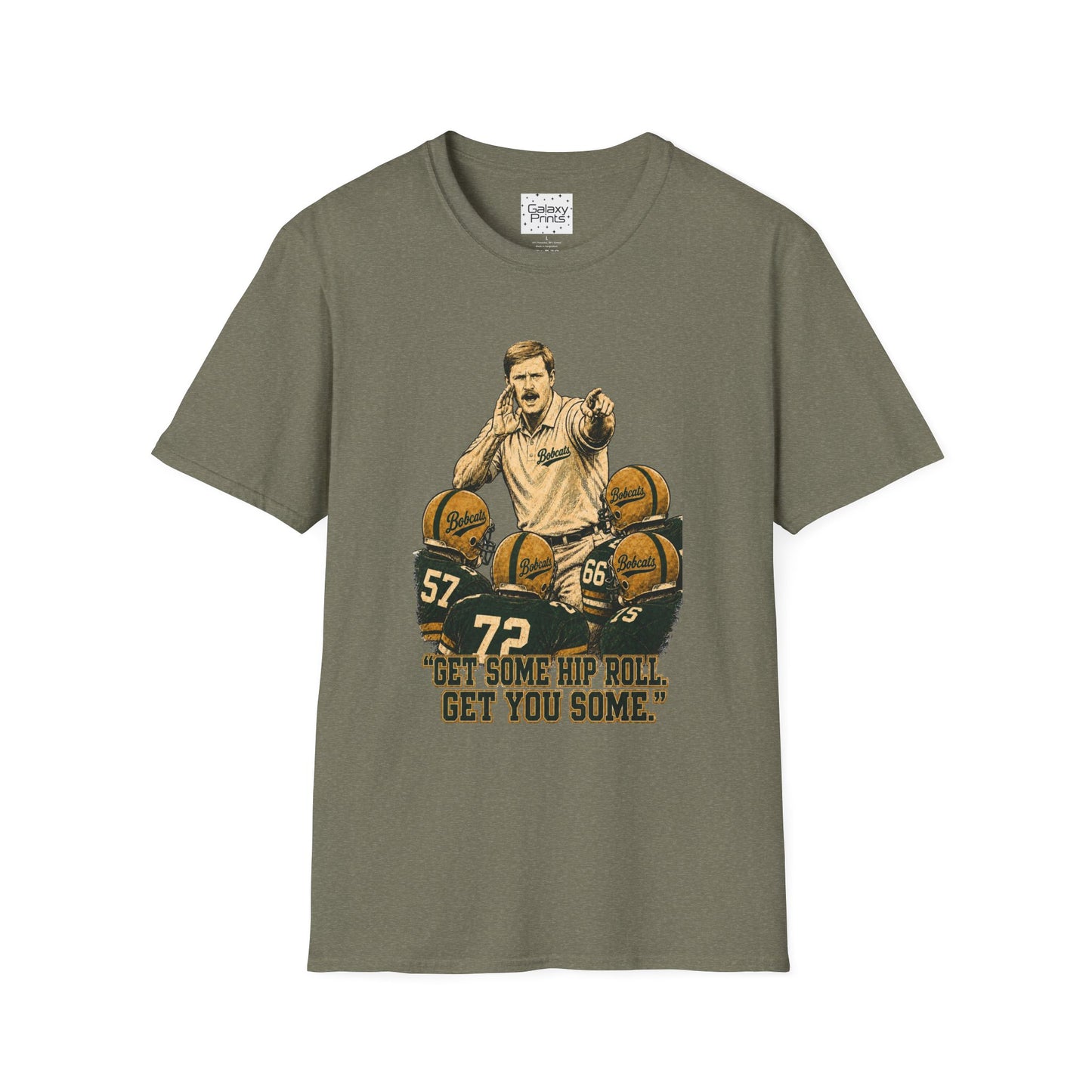 Lees-McRae College Bobcats Vintage Football T-Shirt — Coach Bryan 2  "Get some hip roll, get you some" - Forever Undefeated