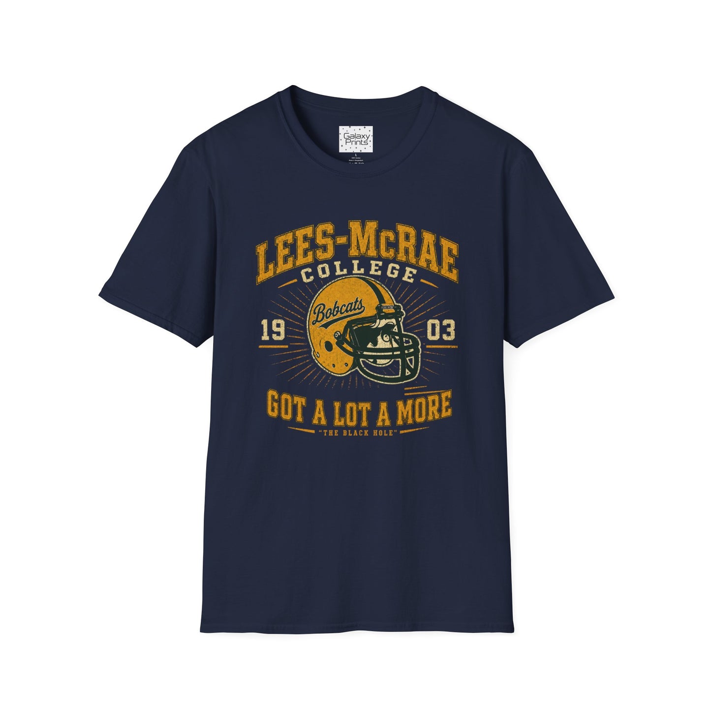 Lees-McRae College Bobcats Vintage Football T-Shirt — Got A Lot A More - The Black Hole