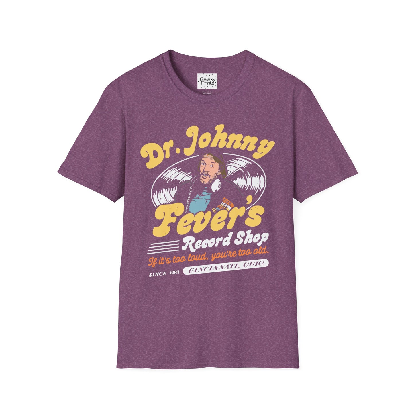 Unisex T-Shirt - POP Culture - 'From the HIT TV Show WKRP in Cincinnati - Dr. Johnny Fever's Record Shop'