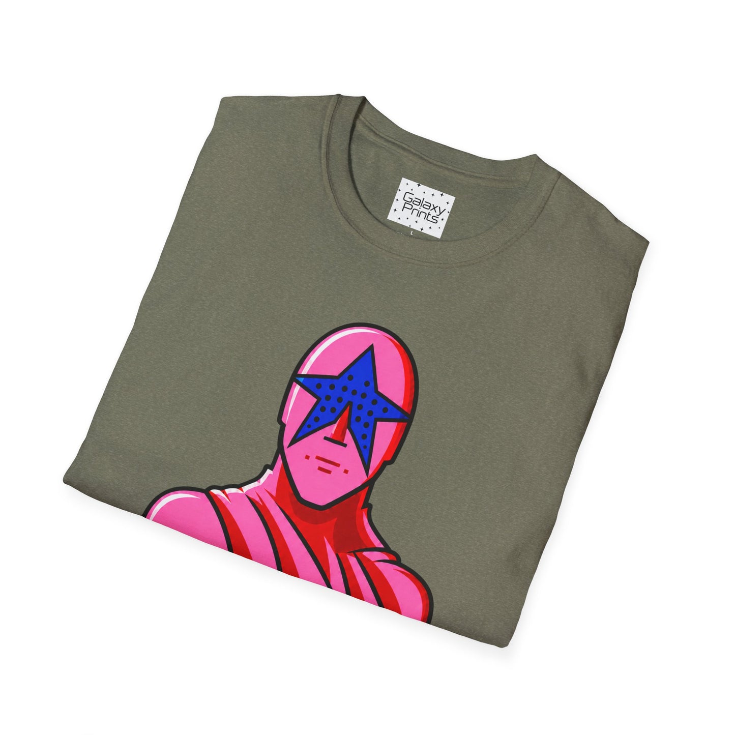 STAR MAN Nin Wrestling video game "NOW" and "THEN" T-Shirt — Retro Pop Hero Graphic Tee - Nin Wrestler STAR MAN video game - Current Culture