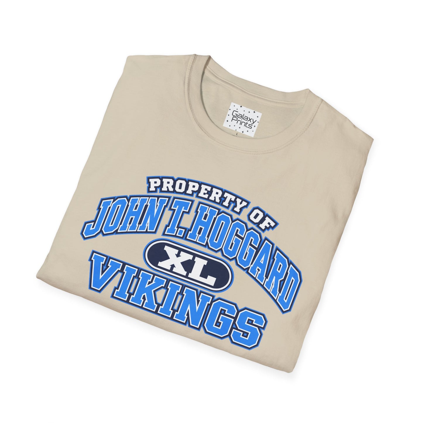 Property of JTH Vikings T‑Shirt XL — Viking in Power Circle back - Hoggard School Spirit Tee