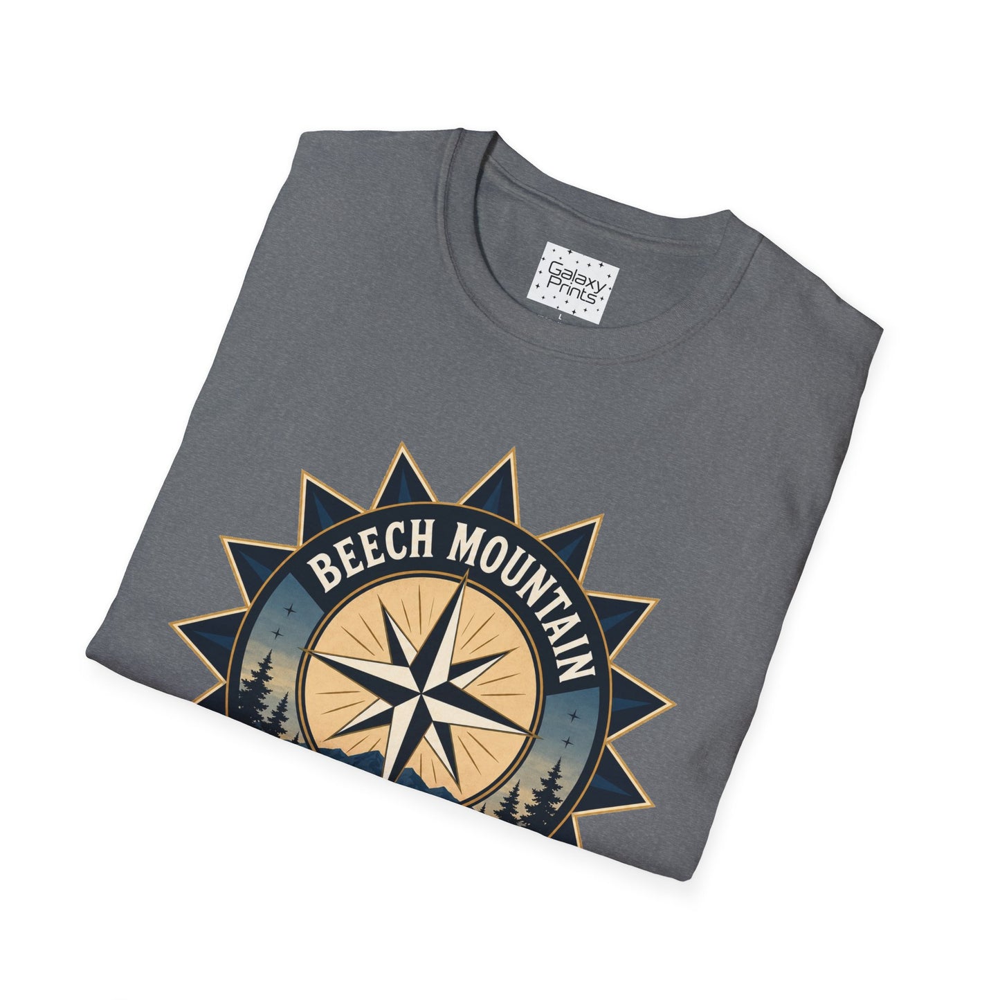 Beech Mountain Compass T-Shirt — Vintage NC 5506 ft Outdoor Tee