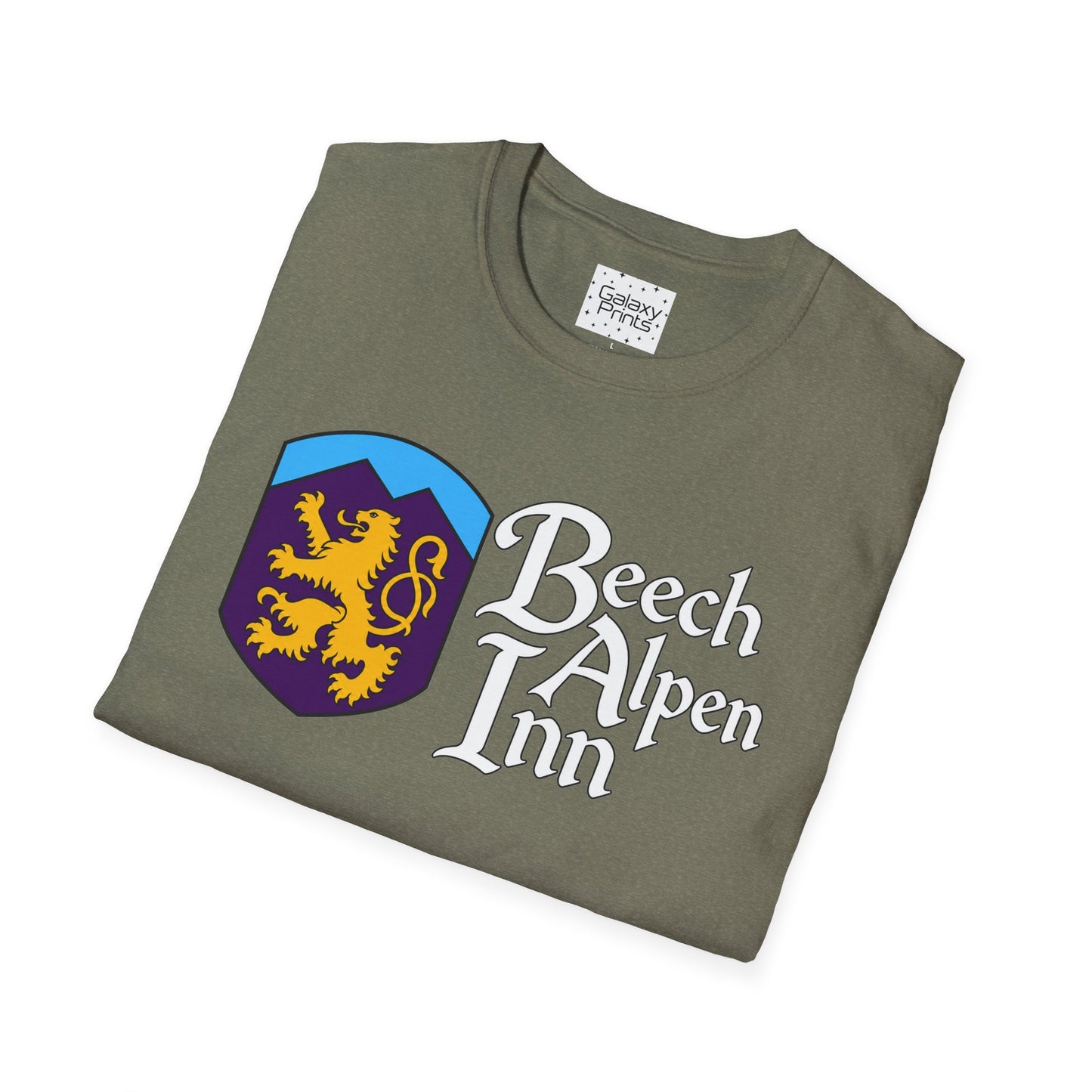 Beech Alpen Inn Crest Tee - (vintage heraldic logo) T-Shirt - Beech Mtn, NC