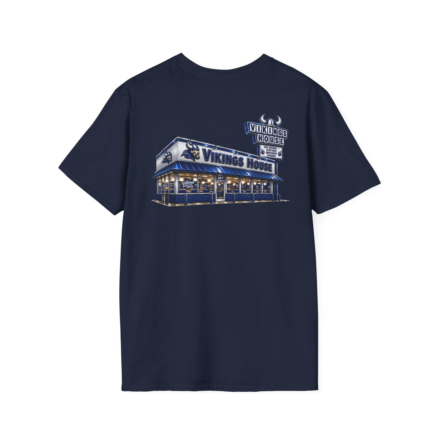 Vikings House - Getting Served — Hoggard School Spirit Tee - Scattered Smothered Covered