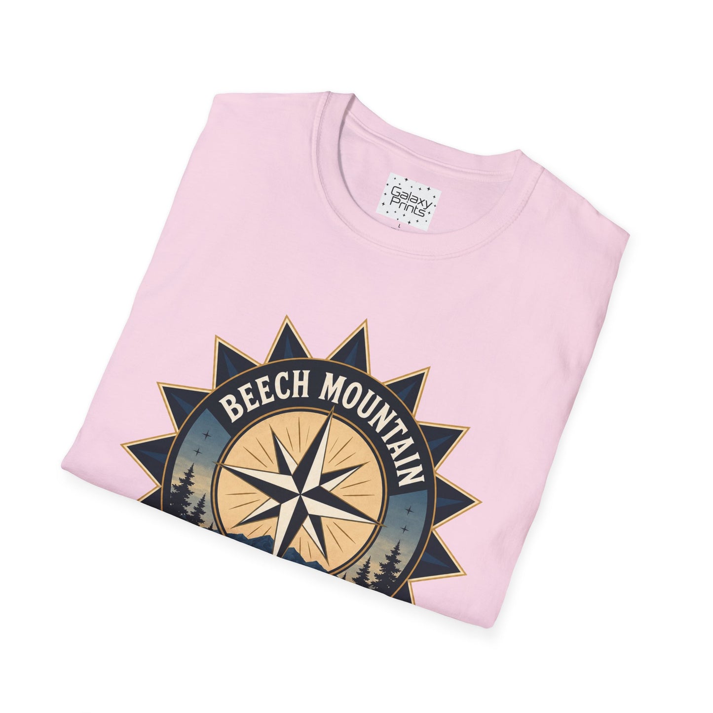 Beech Mountain Compass T-Shirt — Vintage NC 5506 ft Outdoor Tee
