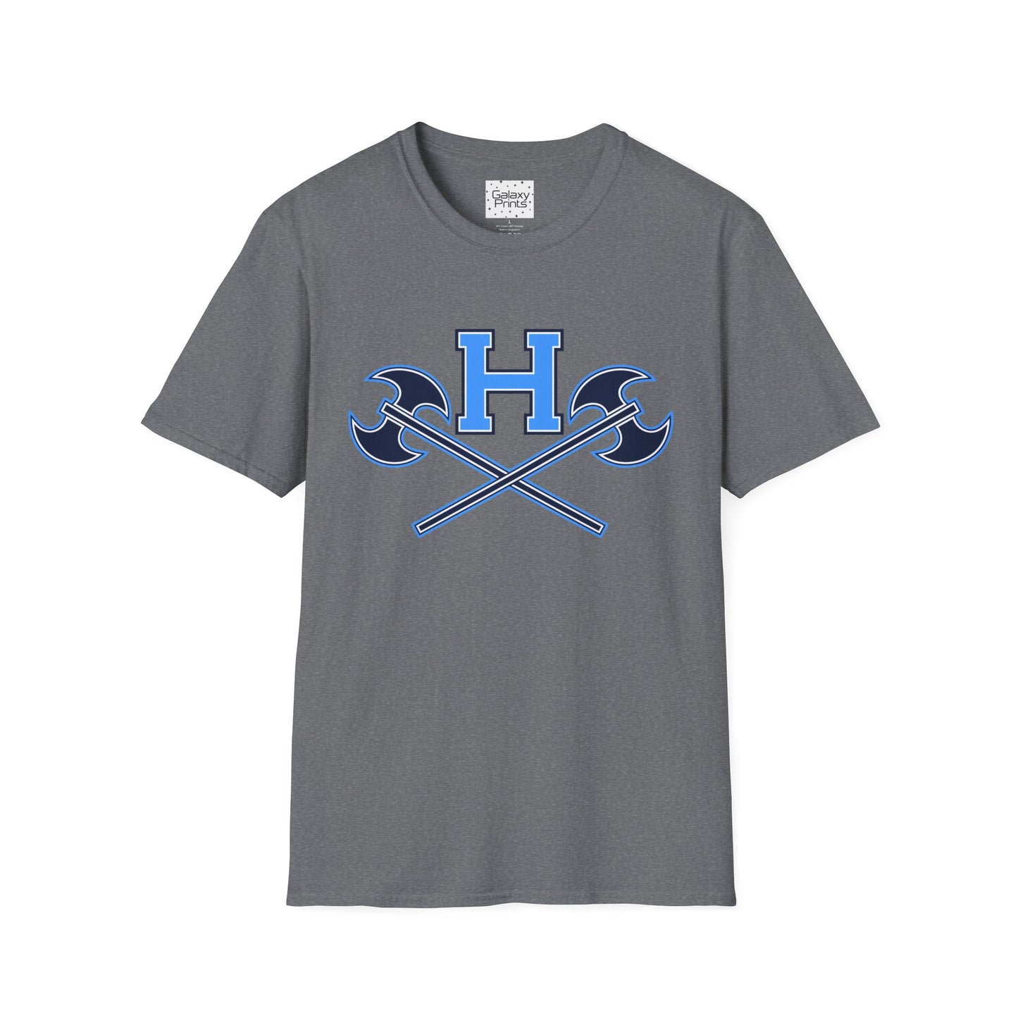 Hoggard - H w/ Axes T-Shirt – Blue 'H' with Crossed Battle Axes Graphic Spirit Tee